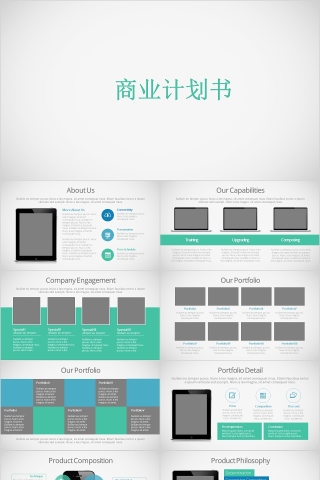 欧美简约大方商业计划书PPT