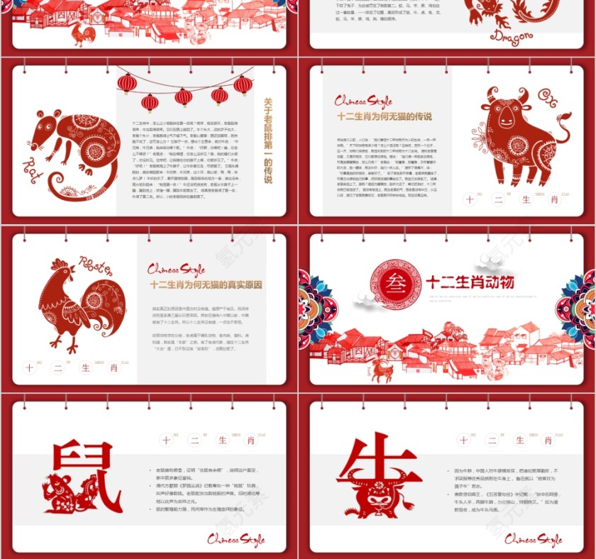  中国传统文化十二生肖12属相介绍主题班会模板第3张