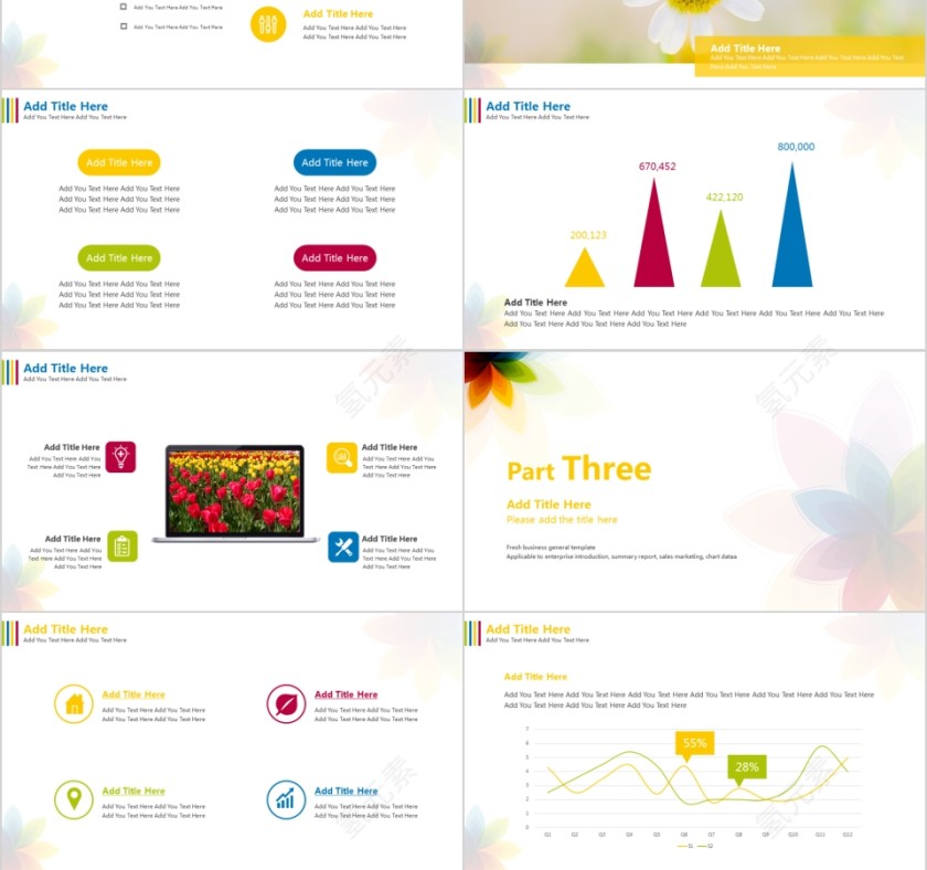 商务欧美ppt模板简约2019高端大气 商业工作汇报时尚极简风素材第3张