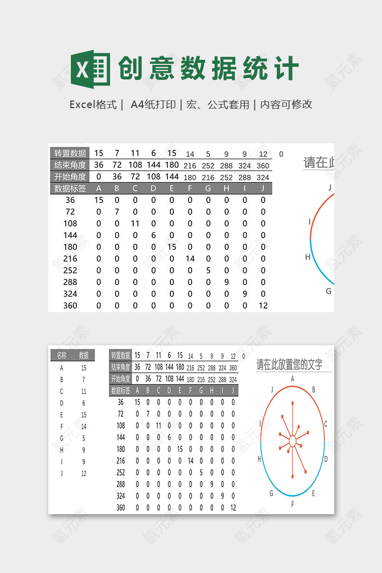 创意设计商务数据统计分析图表