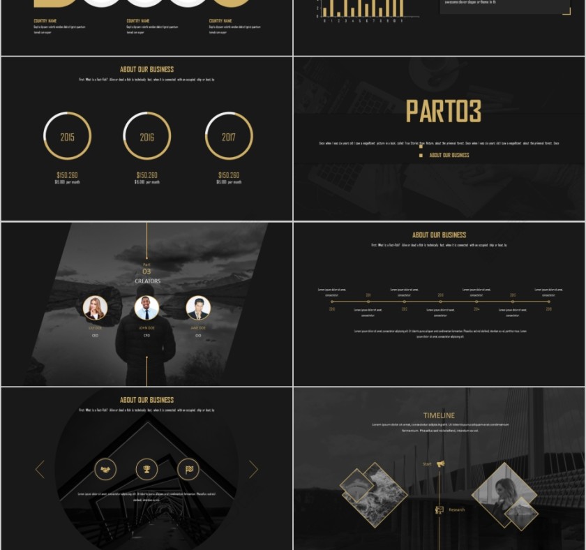 商务欧美ppt模板简约2019高端大气 商业工作汇报时尚极简风素材第3张