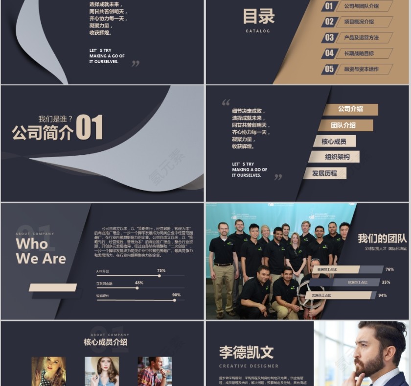 黑色大气20xx商业项目计划书ppt模版第2张