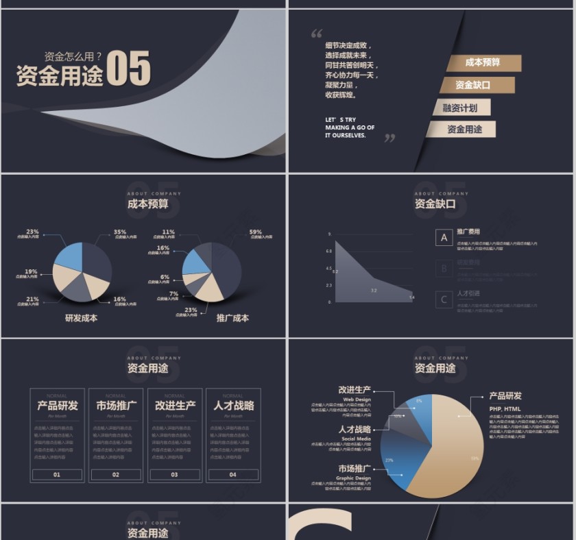 黑色大气20xx商业项目计划书ppt模版第8张