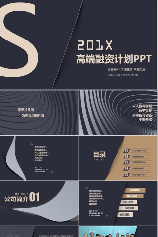 黑色大气20xx商业项目计划书ppt模版