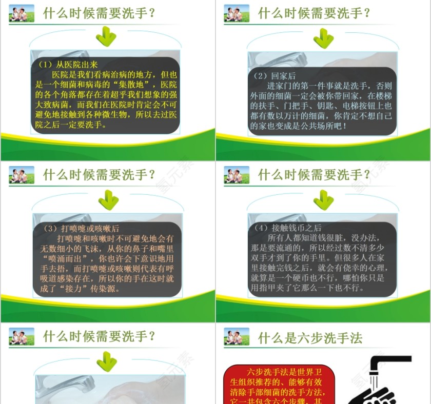 正确的洗手方法儿童六部洗手法PPT第3张