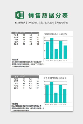 产品数据销售统计精美模版