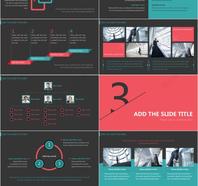 商务欧美ppt模板简约2019高端大气 商业工作汇报时尚极简风素材第3张
