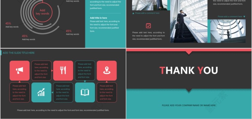 商务欧美ppt模板简约2019高端大气 商业工作汇报时尚极简风素材第5张