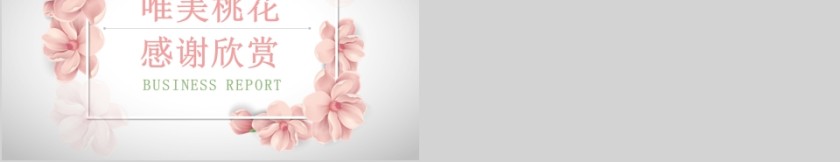 唯美桃花主题工作汇报PPT第5张