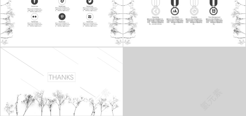 商务欧美ppt模板简约2019高端大气 商业工作汇报时尚极简风素材第5张