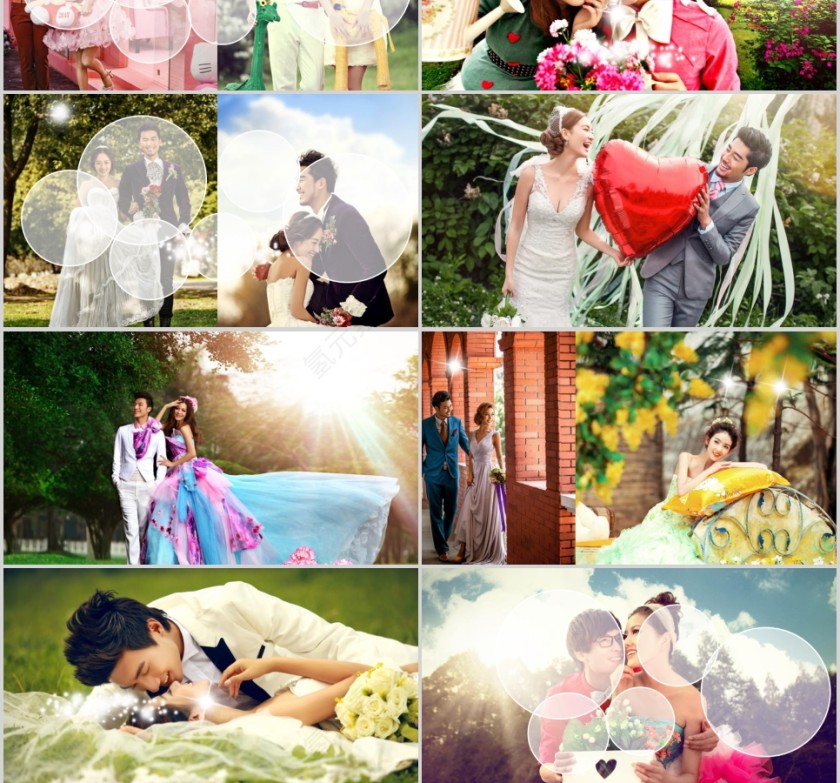 简约唯美玫瑰花背景主题爱情婚礼PPT第3张