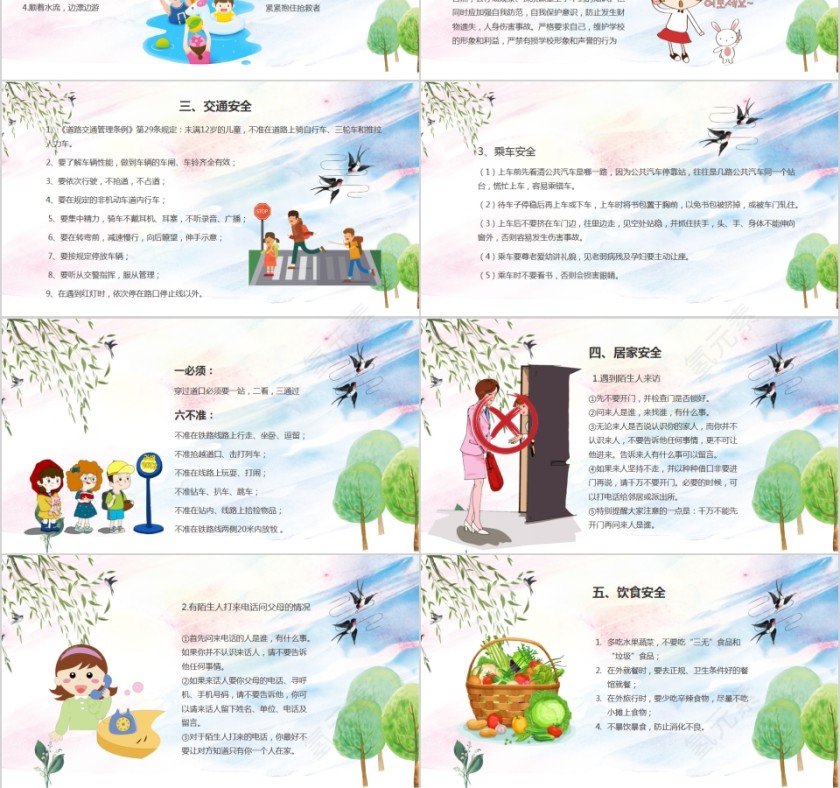 五一劳动节学生假期安全教育主题班会PPT模板第3张