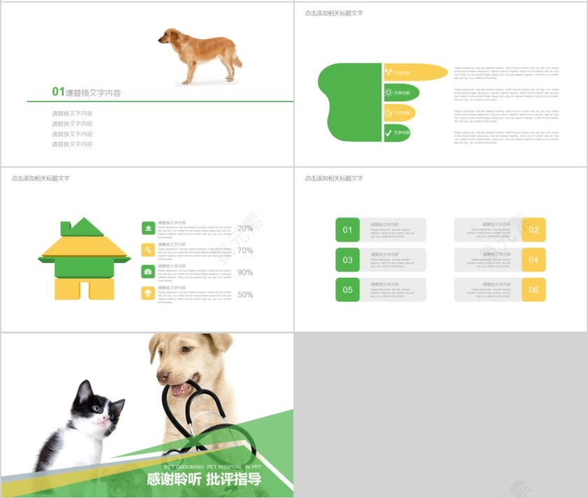 宠物美容宠物医院PPT第4张
