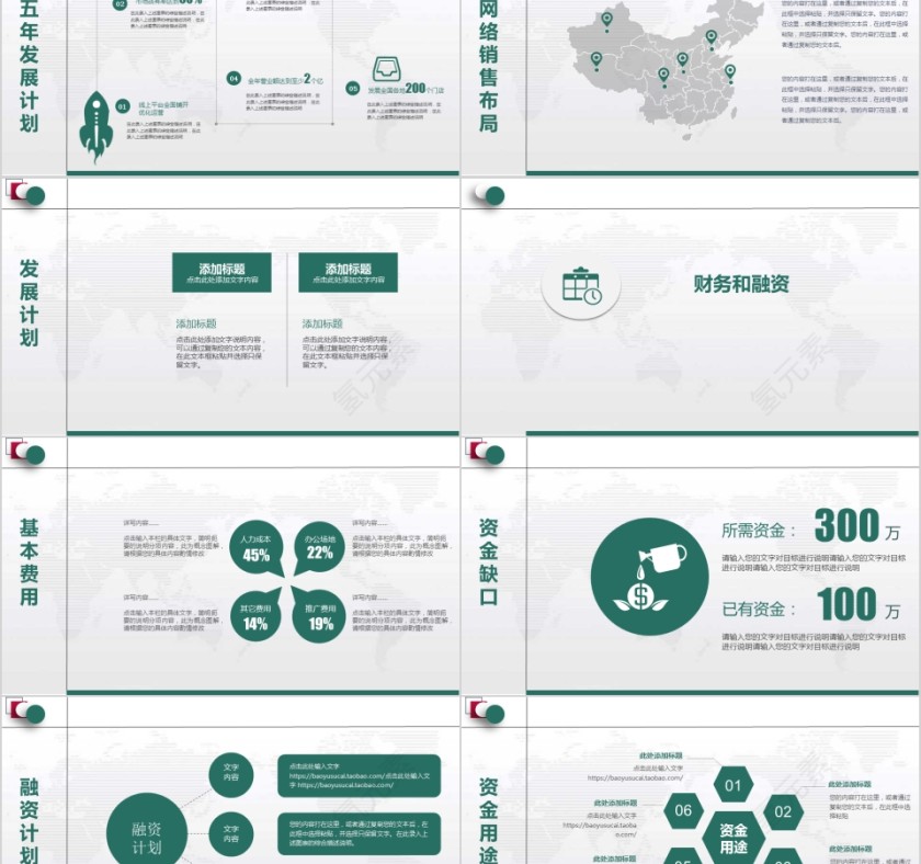 简约商务策划ppt模板商业创业计划书项目ppt第5张