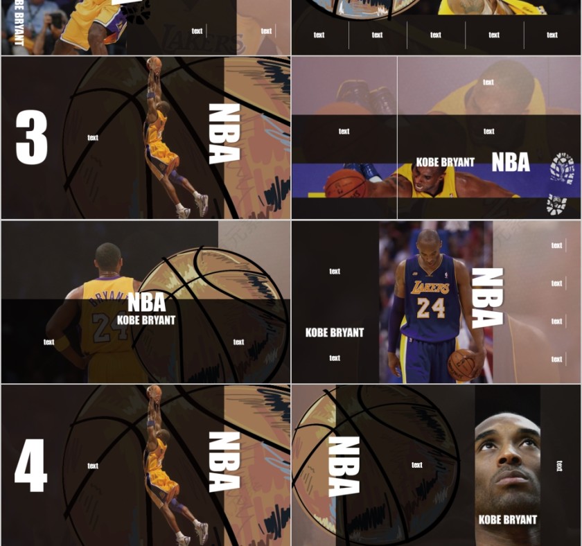 黑色篮球ppt体育运动社团竞技比赛事NBA课件静动态PPT模板第3张