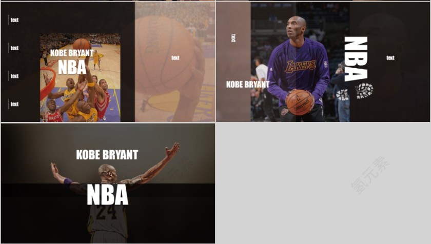 黑色篮球ppt体育运动社团竞技比赛事NBA课件静动态PPT模板第4张