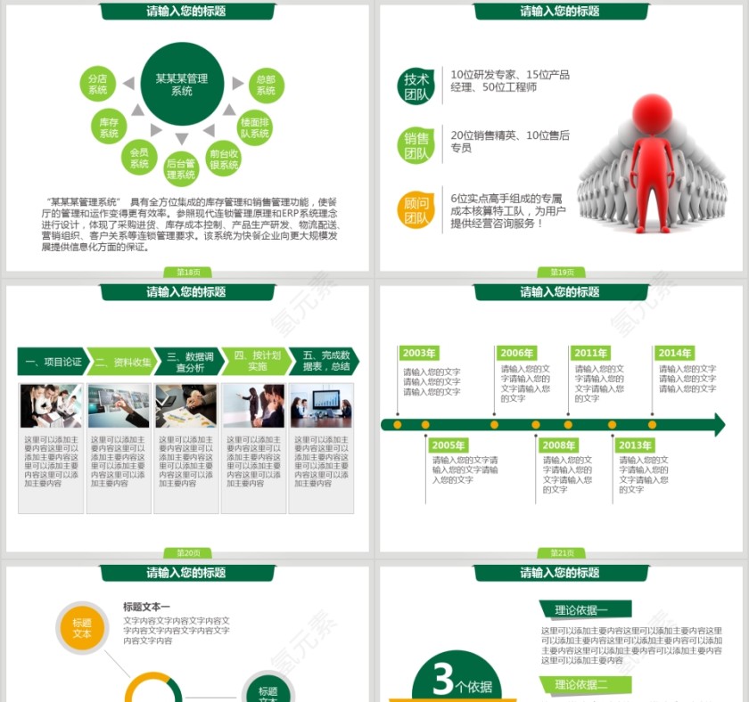 绿色环保新能源ppt模板 简约清新风新能源介绍ppt第5张