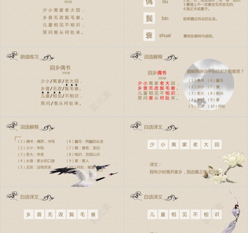 小学语文课件PPT模板 读书分享教师说课老师讲课古诗寓言公开课第2张