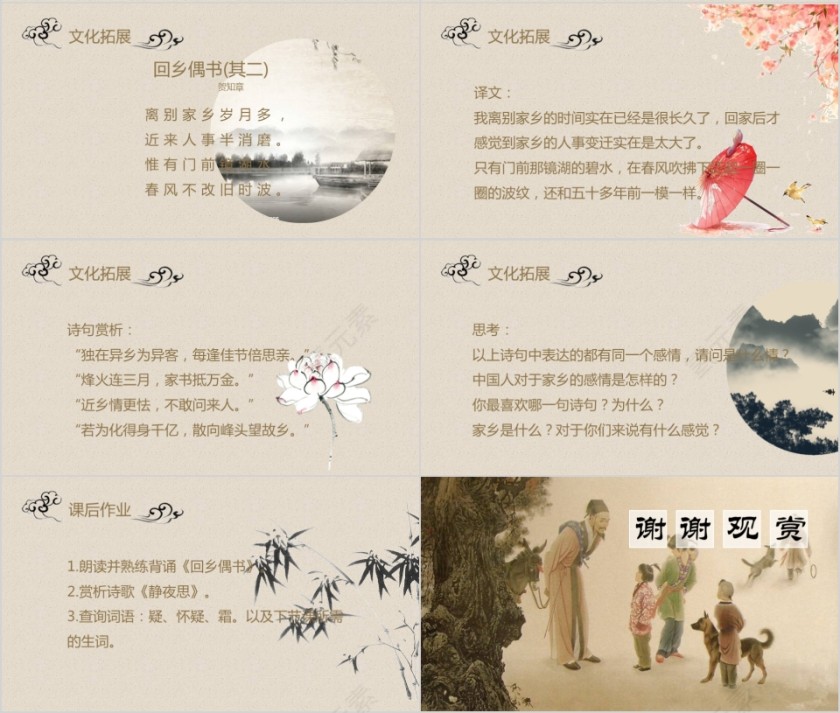 小学语文课件PPT模板 读书分享教师说课老师讲课古诗寓言公开课第4张