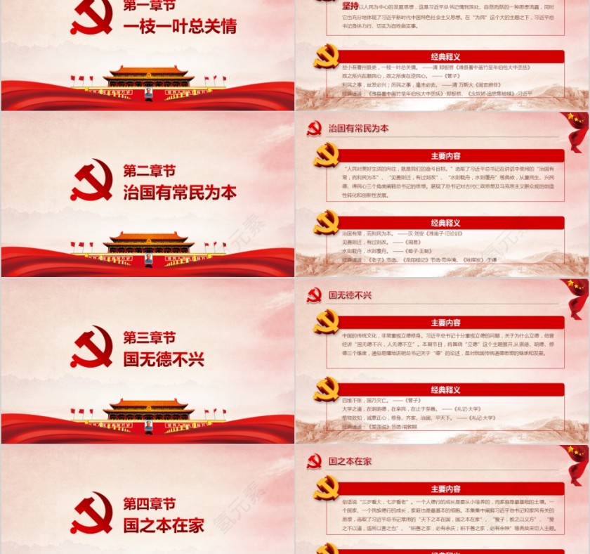 平语近人习近平总书记用典党课党建PPT模板第2张
