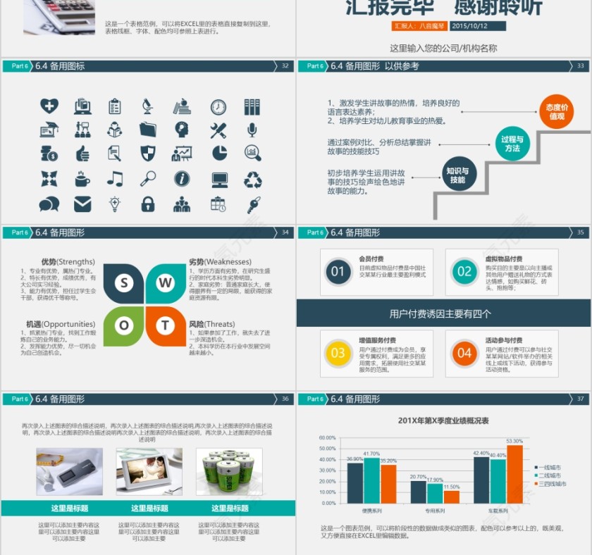 简约时尚风格公司微信营销策划ppt模板第6张