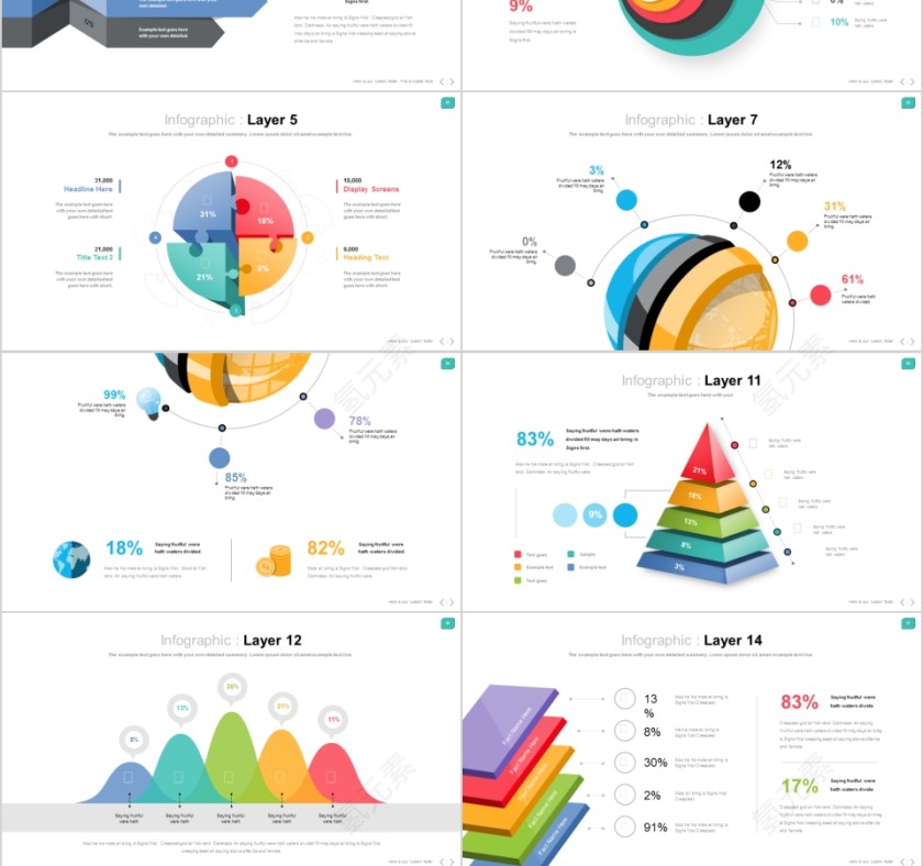 商务欧美ppt模板简约2019高端大气 商业工作汇报时尚极简风素材第6张