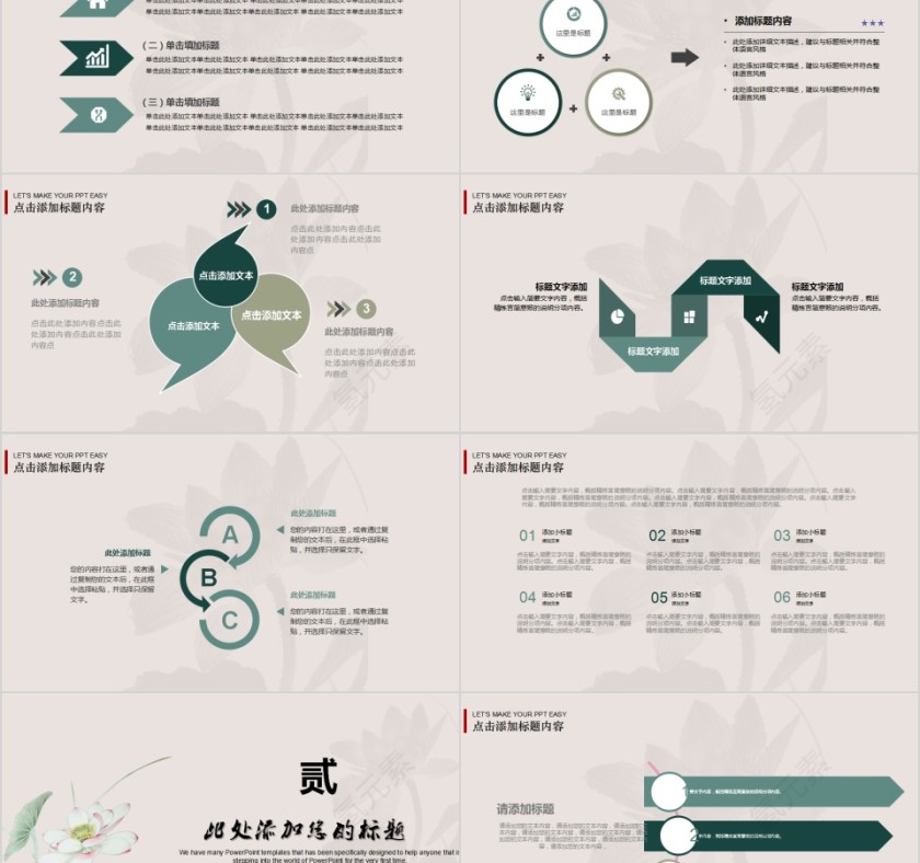 中国风商务汇报模板PPT第2张