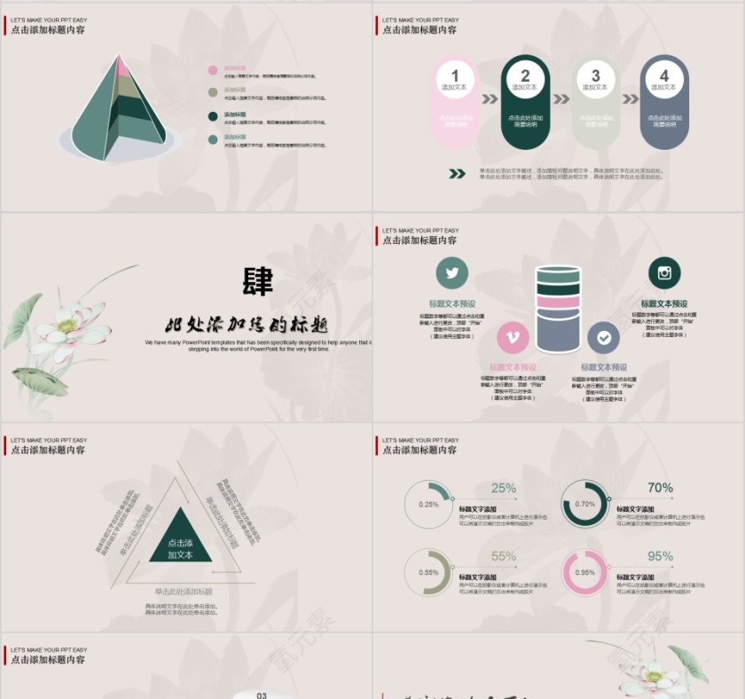中国风商务汇报模板PPT第4张