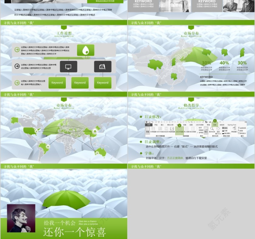 绿色小清新风格个人简历PPT第6张