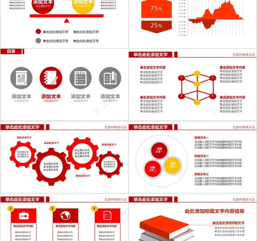 简约大气党政工作汇报PPT第2张