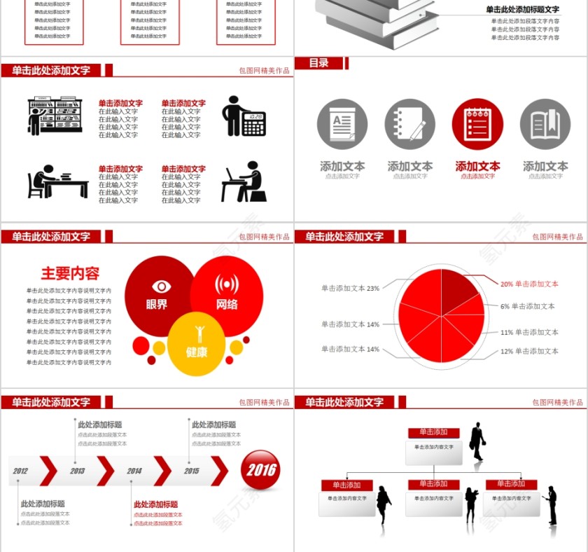 简约大气党政工作汇报PPT第3张