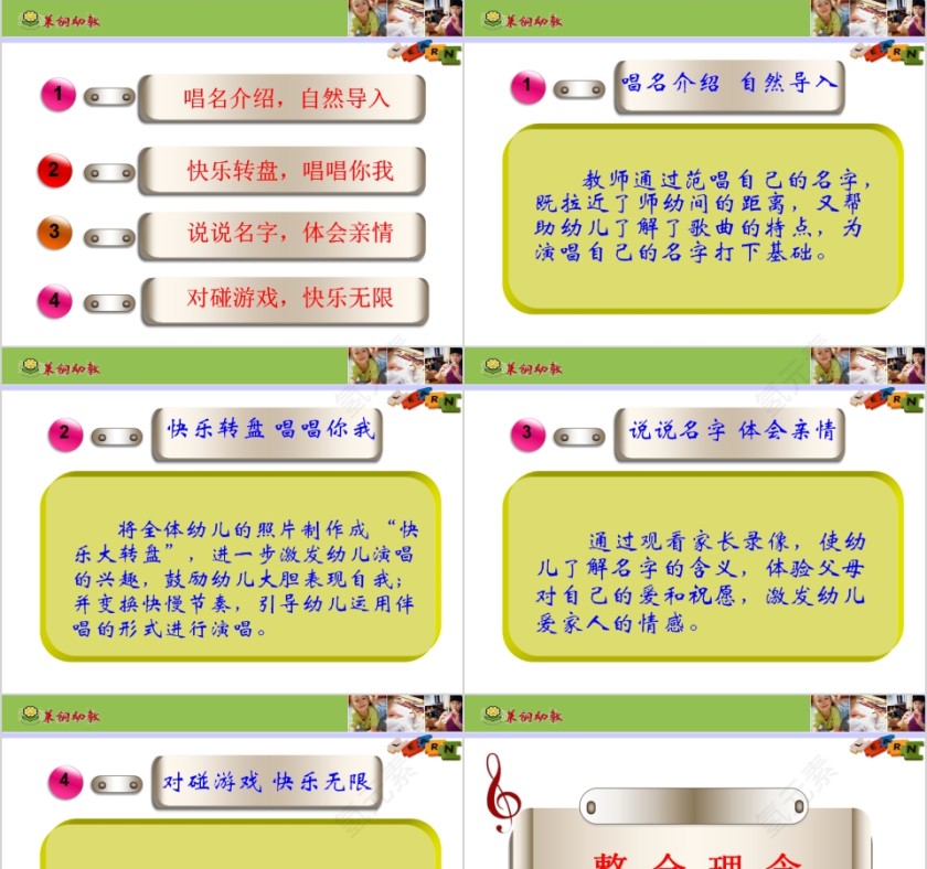 幼儿园大班优质课唱唱我的名字教学课件PPT  第3张