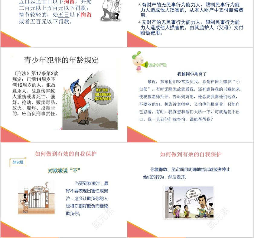  中小学生反对校园欺凌PPT模板 第4张