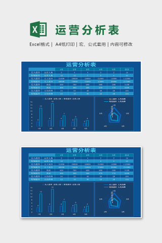 专业超市运营分析表excel模版