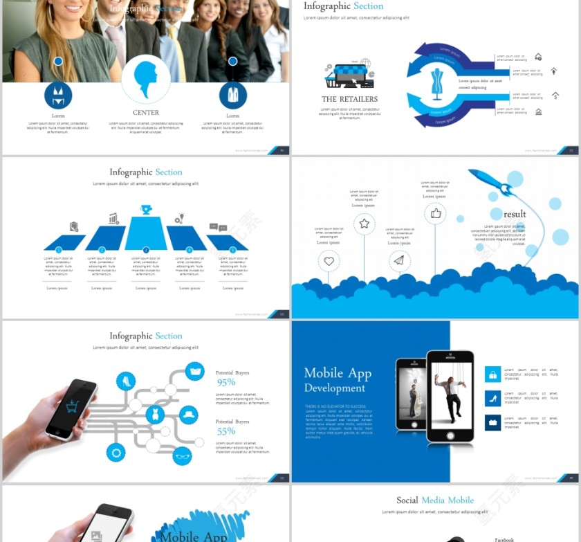 欧美经典商务时尚工作总结PPT模板  第11张