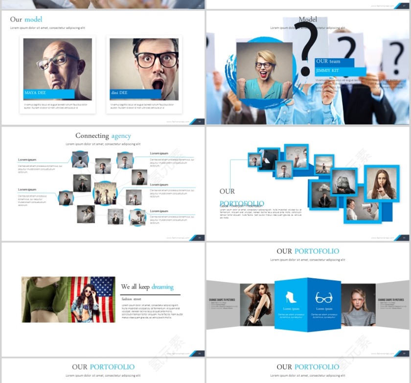 欧美经典商务时尚工作总结PPT模板  第4张