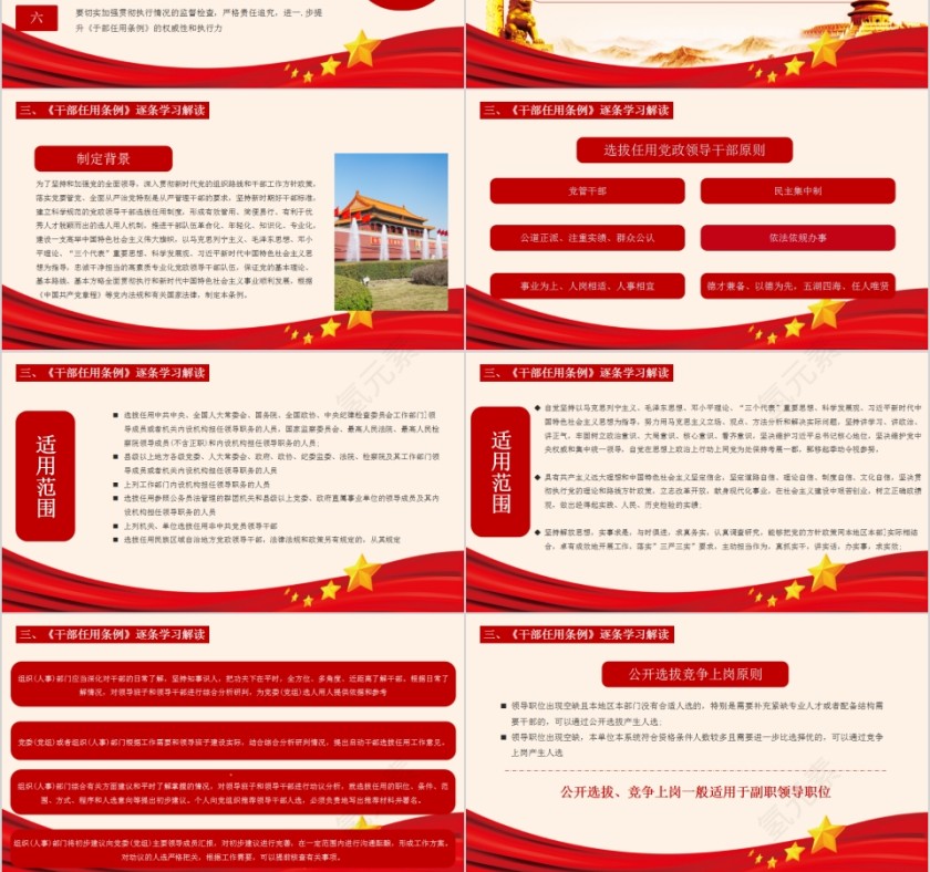学习解读中共中央印发的《党政领导干部选拔任用工作条例》PPT模板第3张