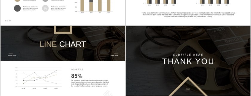 电影新闻传媒行业PPT模板 第9张