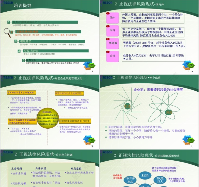 简约清新企业法律培训PPT模板第3张