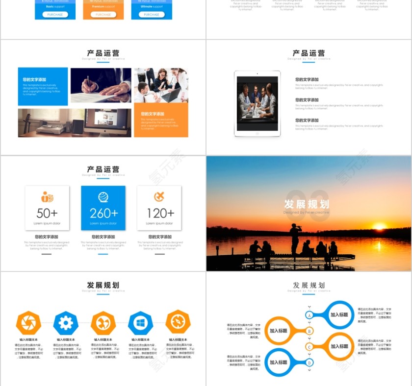 高端橙色公司简介企业简介公司介绍PPT为梦想而战PPT模板第3张