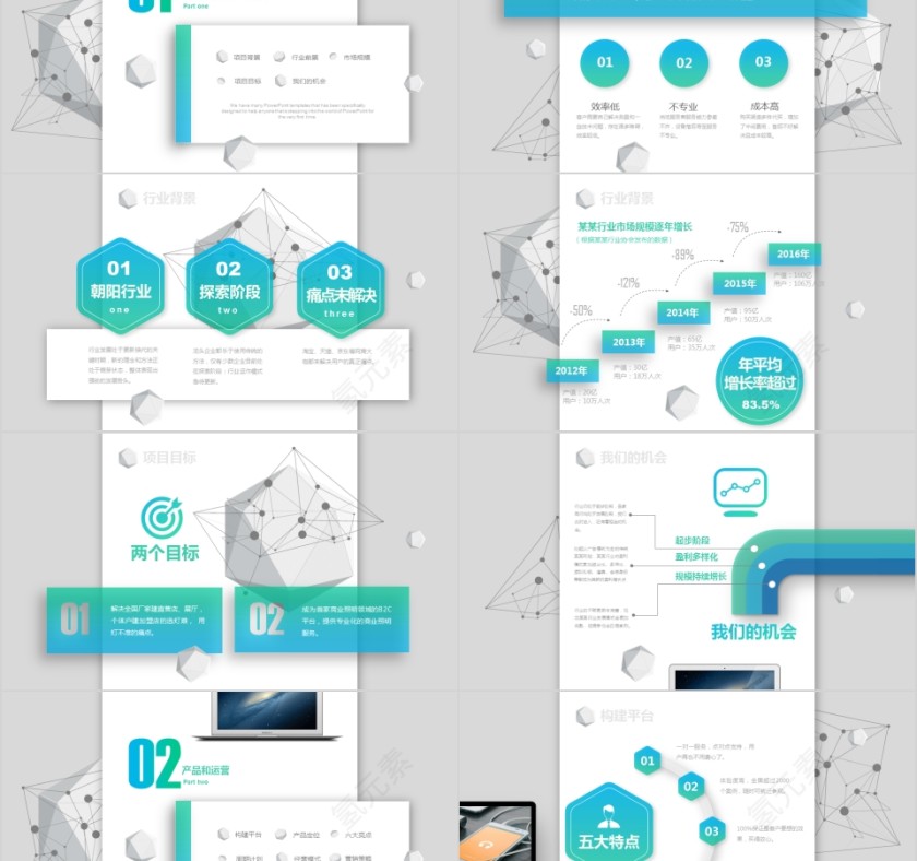 2019简约大气商业计划书模版第2张