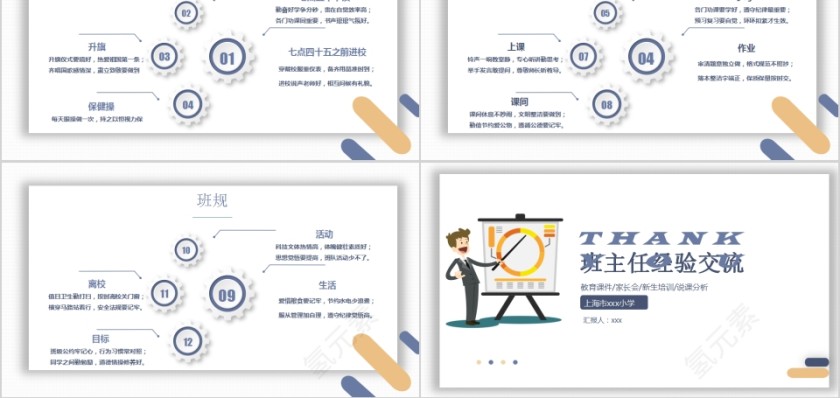 简约清新班主任经验交流PPT模板第5张