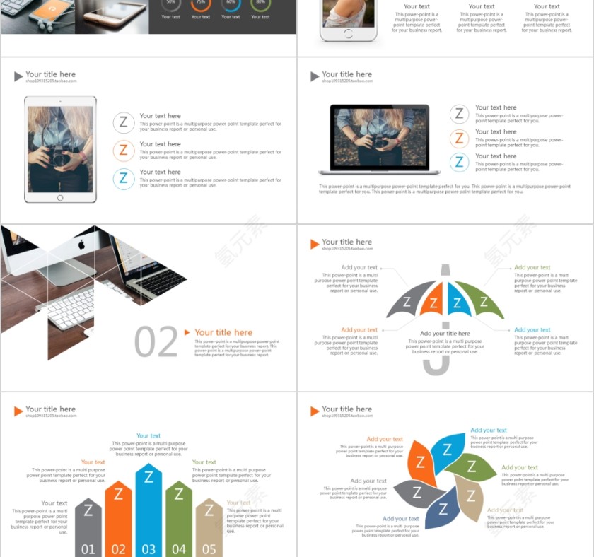 商务欧美ppt模板简约2019高端大气 商业工作汇报时尚极简风素材第3张