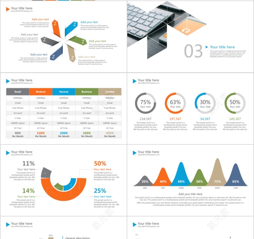 商务欧美ppt模板简约2019高端大气 商业工作汇报时尚极简风素材第4张