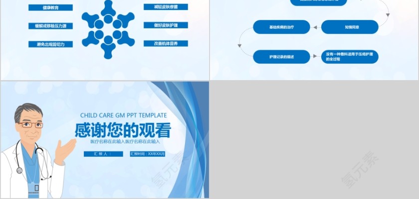 卡通简约压疮预防与护理PPT模板第5张