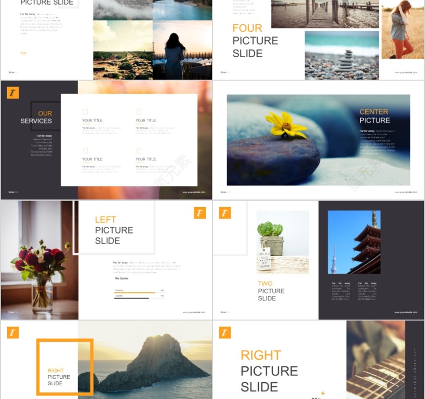 商务欧美ppt模板简约2019高端大气 商业工作汇报时尚极简风素材第2张