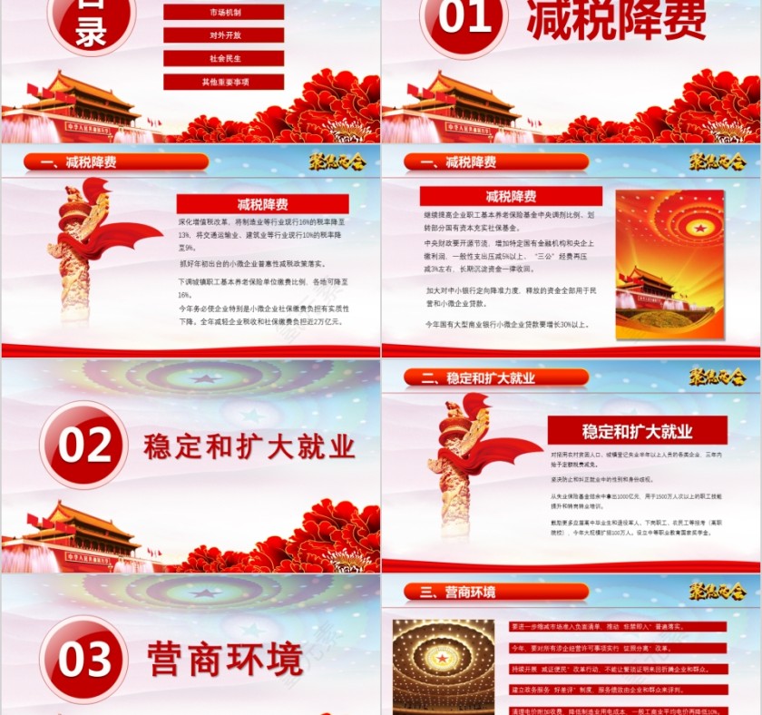 2019年中国要干的80件大事ppt模板第2张