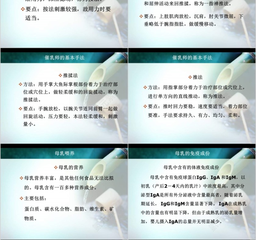 简约清新催乳师教育培训PPT模板第4张