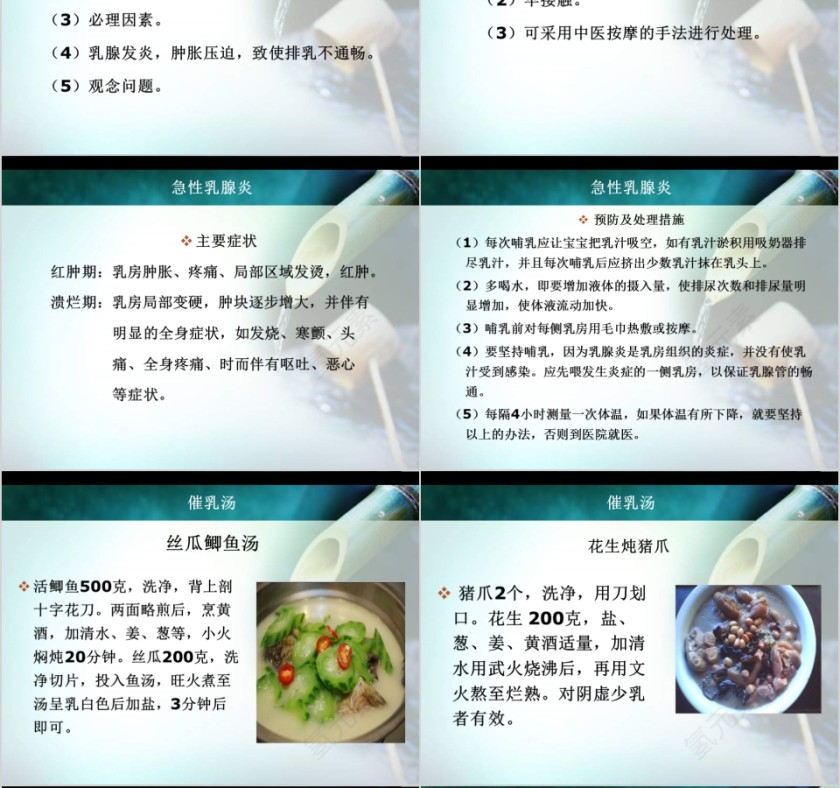 简约清新催乳师教育培训PPT模板第6张