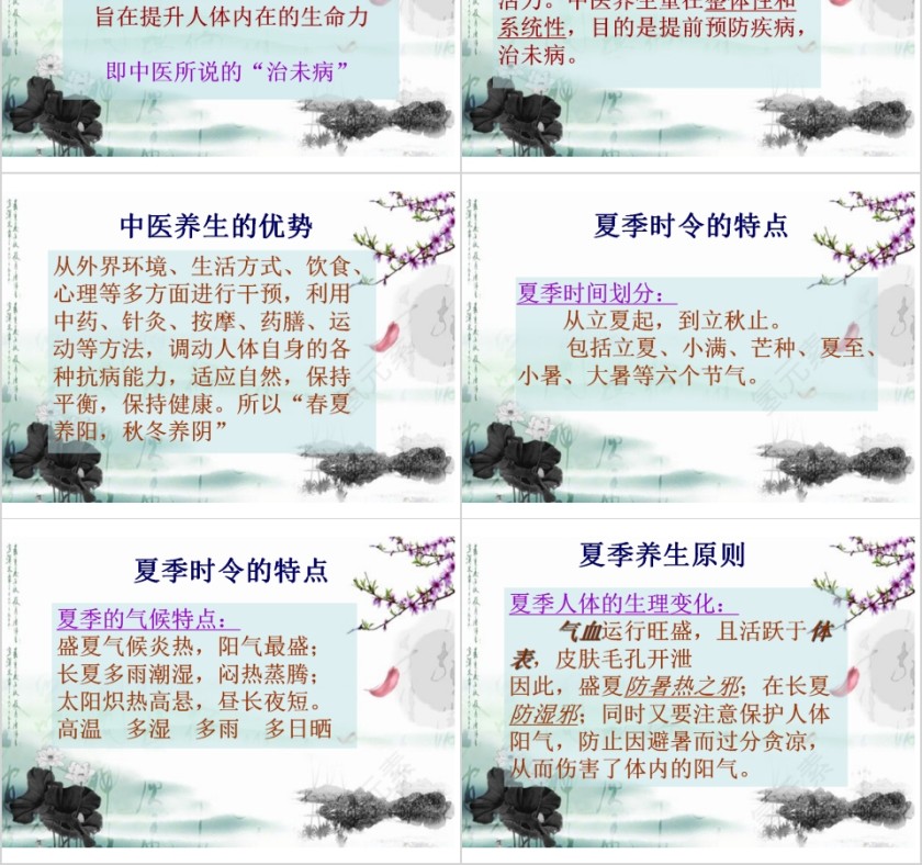 中医夏季养生教学课件第2张